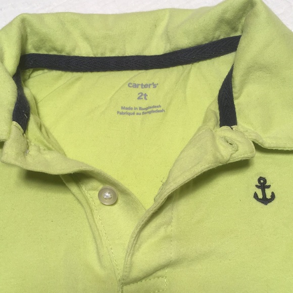 2T (6/$20) Carter’s Yellow-Green Polo - Picture 7 of 9